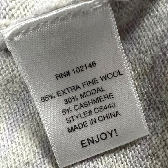 Michael Stars Sweater Cashmere Modal Wool Blend Grey Long Sleeve Knit Women XS/S - Picture 10 of 12